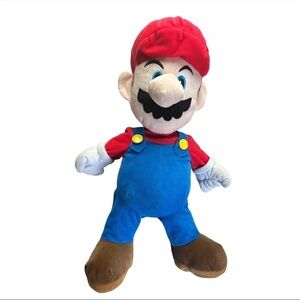 Nintendo Super Mario Brothers Large 24 inch Plush Stuffed Toy Back Secret Pocket